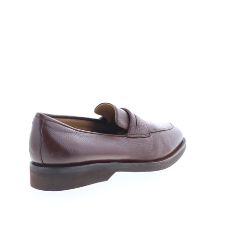Pastori by Di Bianco Titus Mens Brown Leather Loafers & Slip Ons Penny Shoes