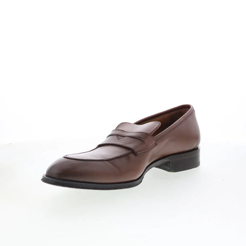 Pastori by Di Bianco Titus Mens Brown Leather Loafers & Slip Ons Penny Shoes