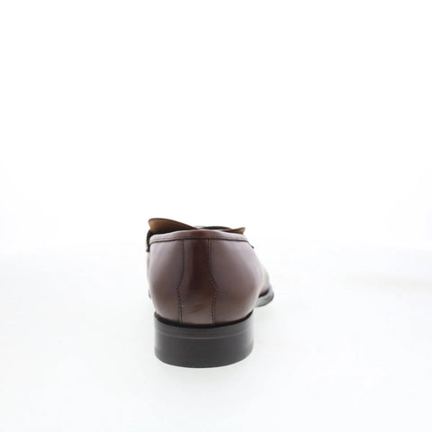 Pastori by Di Bianco Titus Mens Brown Leather Loafers & Slip Ons Penny Shoes