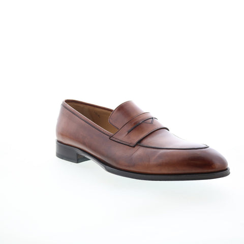 Pastori by Di Bianco Titus Deco Mens Brown Loafers & Slip Ons Penny Shoes
