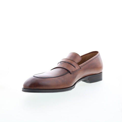 Pastori by Di Bianco Titus Deco Mens Brown Loafers & Slip Ons Penny Shoes