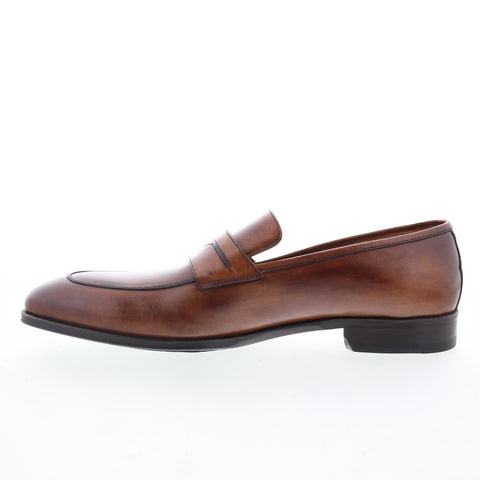 Pastori by Di Bianco Titus Deco Mens Brown Loafers & Slip Ons Penny Shoes