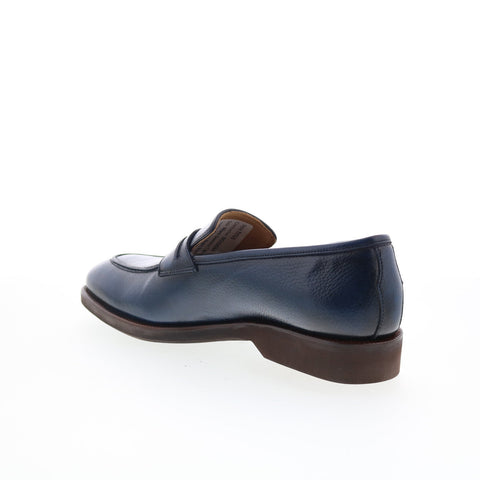 Pastori by Di Bianco Titus Mens Blue Leather Loafers & Slip Ons Penny Shoes