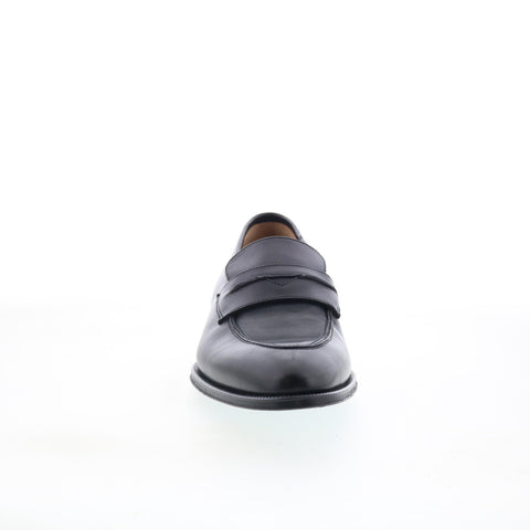 Pastori by Di Bianco Titus Mens Black Leather Loafers & Slip Ons Penny Shoes