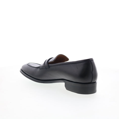 Pastori by Di Bianco Titus Mens Black Leather Loafers & Slip Ons Penny Shoes