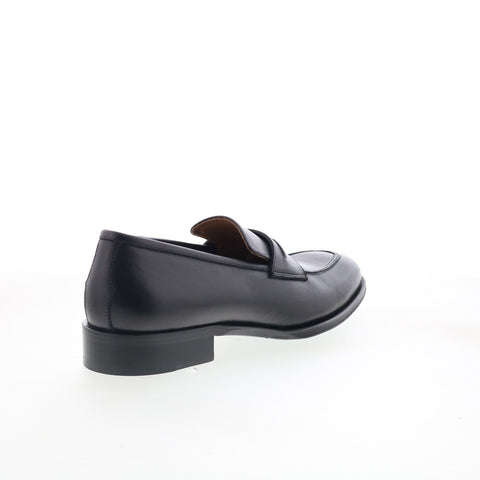 Pastori by Di Bianco Titus Mens Black Leather Loafers & Slip Ons Penny Shoes