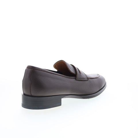 Pastori by Di Bianco Titus Mens Brown Leather Loafers & Slip Ons Penny Shoes