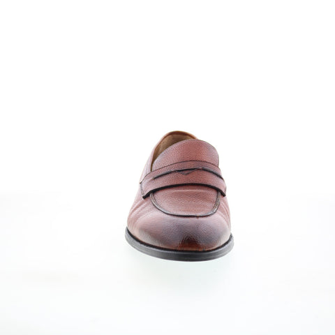 Pastori by Di Bianco Titus Mens Brown Leather Loafers & Slip Ons Penny Shoes