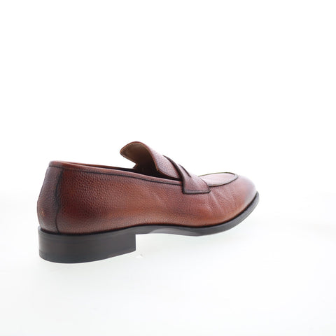 Pastori by Di Bianco Titus Mens Brown Leather Loafers & Slip Ons Penny Shoes