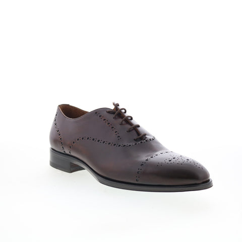 Pastori by Di Bianco Trajan Mens Brown Oxfords Wingtip & Brogue Shoes