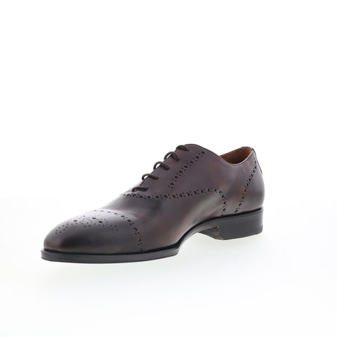 Pastori by Di Bianco Trajan Mens Brown Oxfords Wingtip & Brogue Shoes