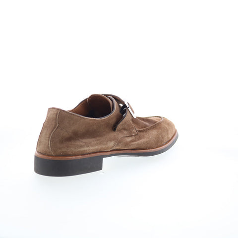 Di Bianco Treviso Mens Brown Suede Hook & Loop Loafers & Slip Ons Casual Shoes