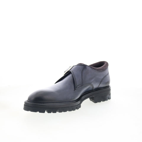 Di Bianco Treviso Mens Gray Leather Loafers & Slip Ons Casual Shoes