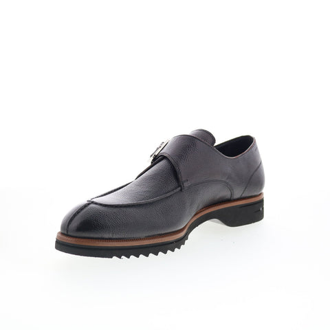 Di Bianco Treviso Mens Black Leather Loafers & Slip Ons Casual Shoes