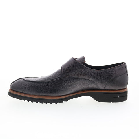 Di Bianco Treviso Mens Black Leather Loafers & Slip Ons Casual Shoes
