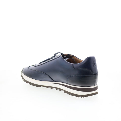 Di Bianco Trieste Mens Blue Leather Lace Up Lifestyle Sneakers Shoes