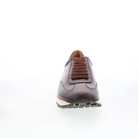 Di Bianco Trieste Mens Brown Leather Lace Up Lifestyle Sneakers Shoes