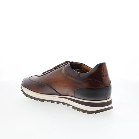 Di Bianco Trieste Mens Brown Leather Lace Up Lifestyle Sneakers Shoes