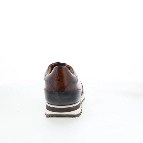 Di Bianco Trieste Mens Brown Leather Lace Up Lifestyle Sneakers Shoes