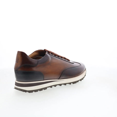 Di Bianco Trieste Mens Brown Leather Lace Up Lifestyle Sneakers Shoes