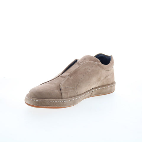 Di Bianco Umbro Mens Gray Suede Slip On Lifestyle Sneakers Shoes