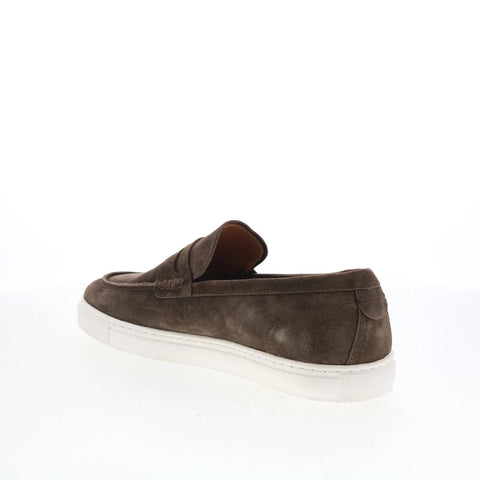 Pastori by Di Bianco Valenon Mens Brown Suede Loafers & Slip Ons Penny Shoes