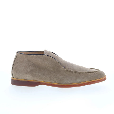 Pastori by Di Bianco Valens Mens Gray Suede Loafers & Slip Ons Casual Shoes