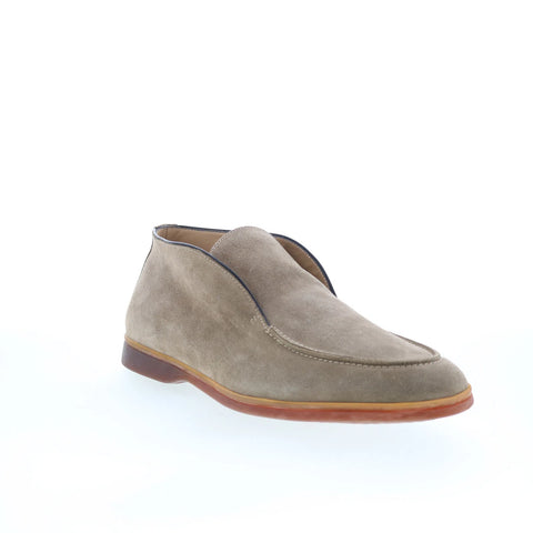 Pastori by Di Bianco Valens Mens Gray Suede Loafers & Slip Ons Casual Shoes