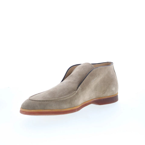 Pastori by Di Bianco Valens Mens Gray Suede Loafers & Slip Ons Casual Shoes