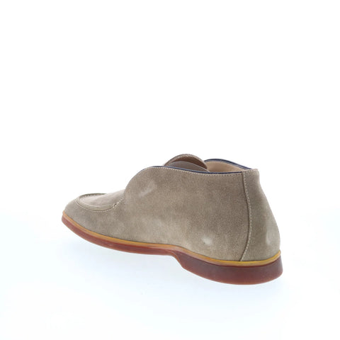 Pastori by Di Bianco Valens Mens Gray Suede Loafers & Slip Ons Casual Shoes