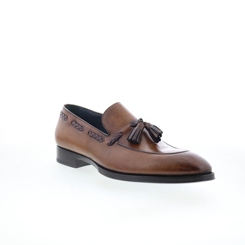 Di Bianco Varesse Mens Brown Leather Loafers & Slip Ons Casual Shoes