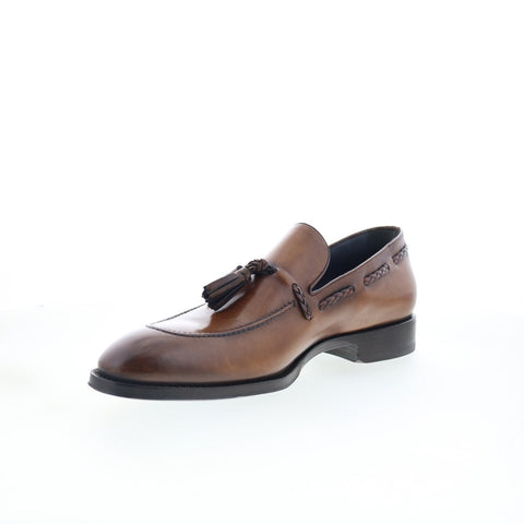 Di Bianco Varesse Mens Brown Leather Loafers & Slip Ons Casual Shoes
