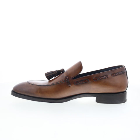 Di Bianco Varesse Mens Brown Leather Loafers & Slip Ons Casual Shoes