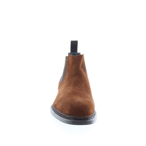 Di Bianco Vercelli Mens Brown Suede Slip On Chelsea Boots