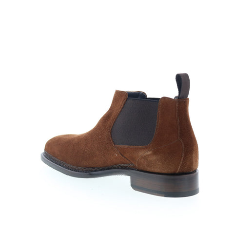 Di Bianco Vercelli Mens Brown Suede Slip On Chelsea Boots