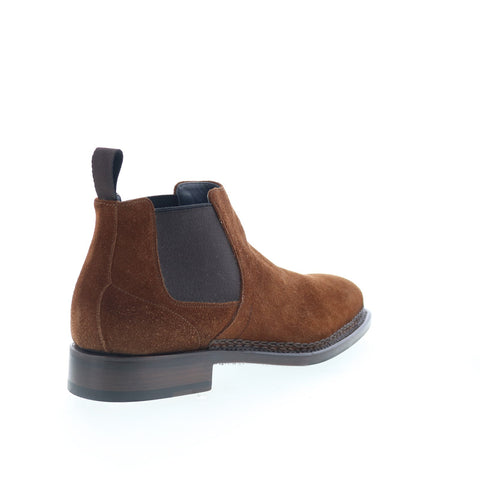 Di Bianco Vercelli Mens Brown Suede Slip On Chelsea Boots