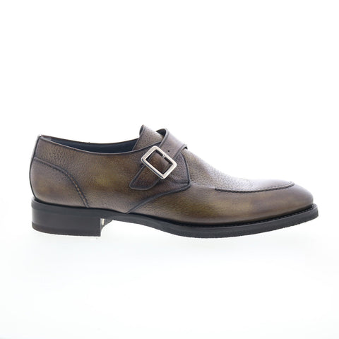 Di Bianco Verona Pecary Mens Brown Leather Loafers & Slip Ons Casual Shoes