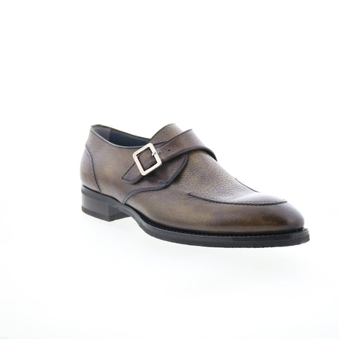 Di Bianco Verona Pecary Mens Brown Leather Loafers & Slip Ons Casual Shoes