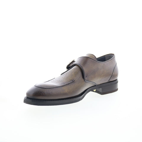 Di Bianco Verona Pecary Mens Brown Leather Loafers & Slip Ons Casual Shoes