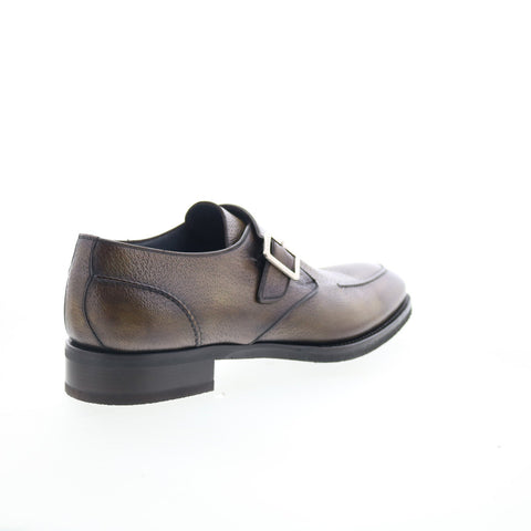 Di Bianco Verona Pecary Mens Brown Leather Loafers & Slip Ons Casual Shoes
