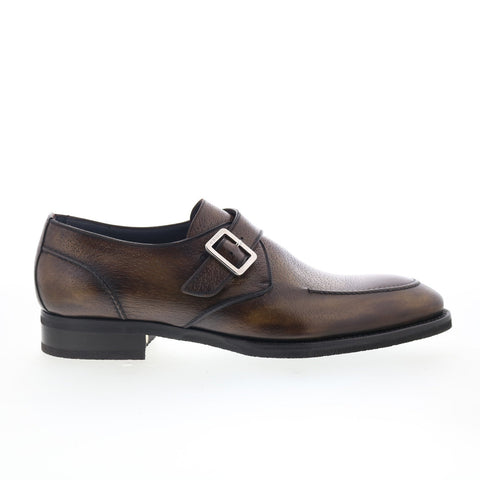 Di Bianco Verona Mens Brown Leather Loafers & Slip Ons Casual Shoes