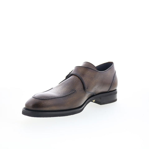Di Bianco Verona Mens Brown Leather Loafers & Slip Ons Casual Shoes
