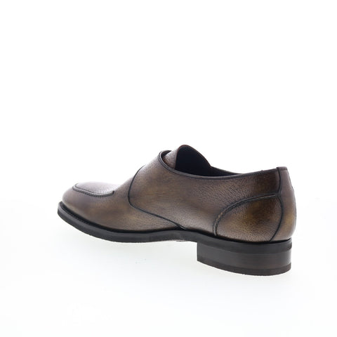 Di Bianco Verona Mens Brown Leather Loafers & Slip Ons Casual Shoes
