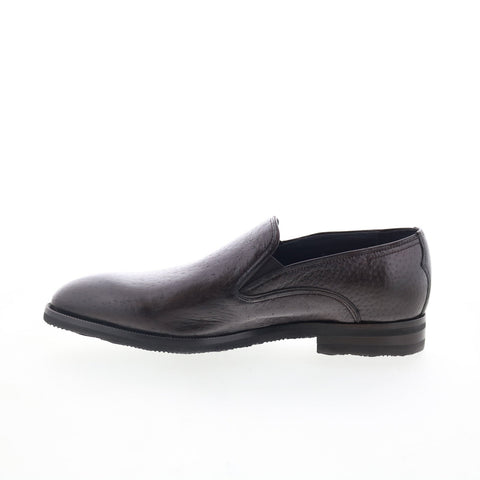 Di Bianco Vigevano Mens Brown Leather Slip On Loafers & Slip Ons Casual Shoes