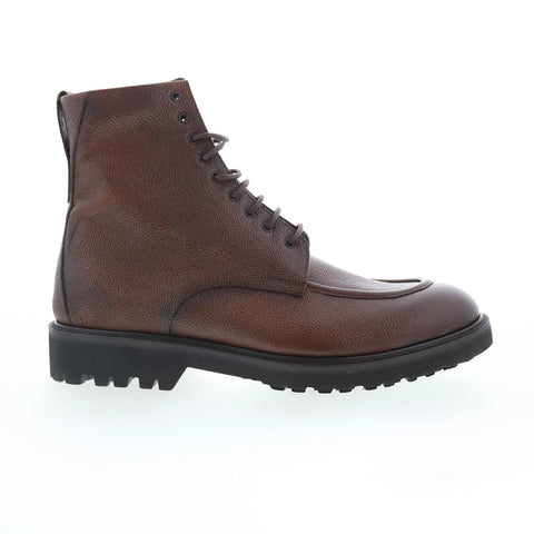 Pastori by Di Bianco Vitus Mens Brown Leather Lace Up Casual Dress Boots