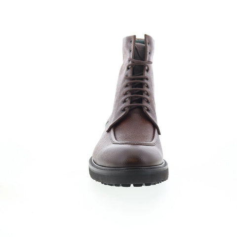 Pastori by Di Bianco Vitus Mens Brown Leather Lace Up Casual Dress Boots