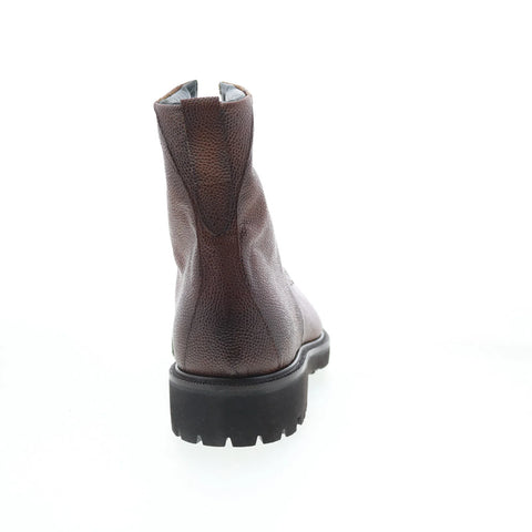Pastori by Di Bianco Vitus Mens Brown Leather Lace Up Casual Dress Boots