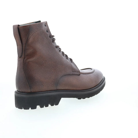 Pastori by Di Bianco Vitus Mens Brown Leather Lace Up Casual Dress Boots