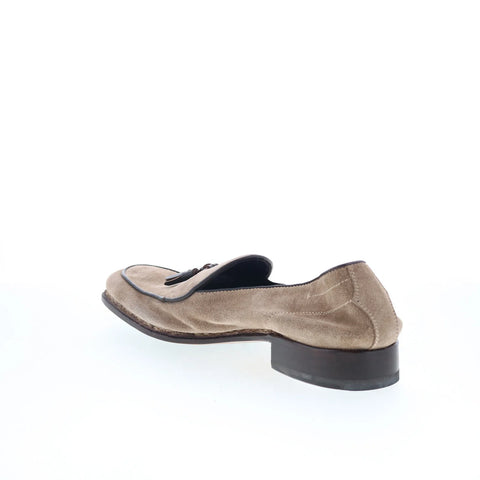 Di Bianco Vomero Mens Beige Suede Slip On Loafers & Slip Ons Casual Shoes