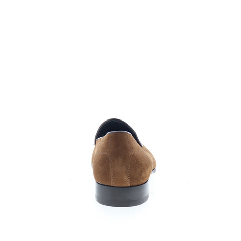 Di Bianco Vomero Mens Brown Suede Slip On Loafers & Slip Ons Tasseled Shoes